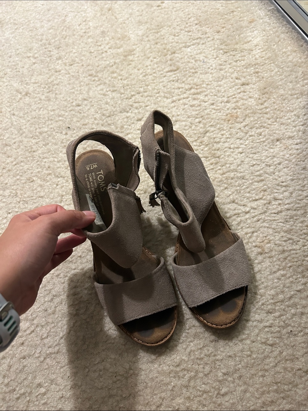Toms suede Majorca heels in women’s 7.5